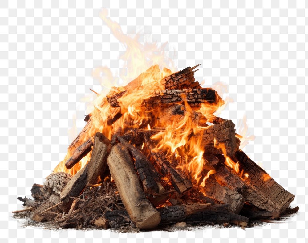 PNG Bonfire wood destruction fireplace. AI generated Image by rawpixel.