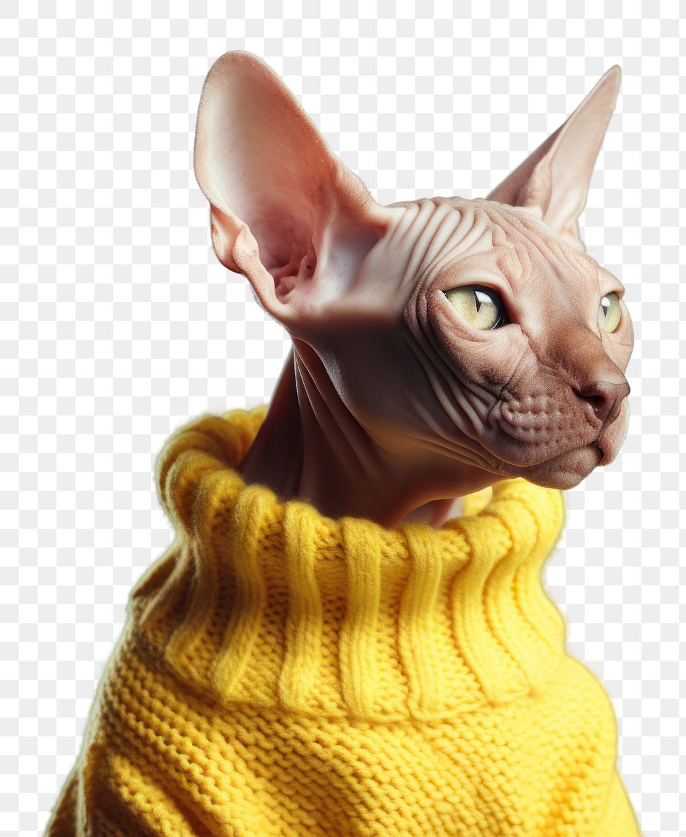 PNG Sweater animal mammal yellow. 