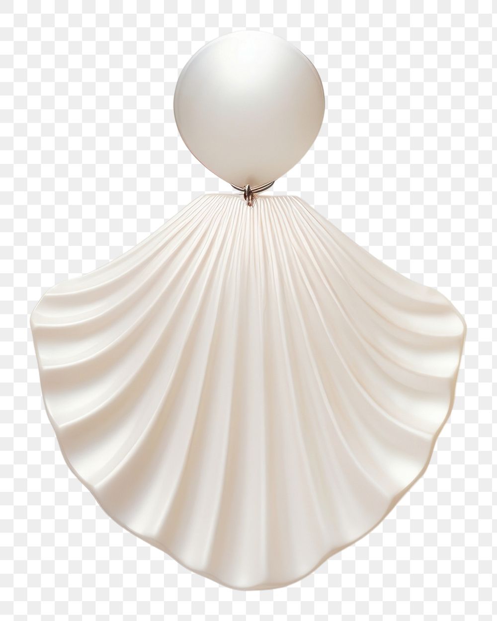 PNG Seashell jewelry earring white. 