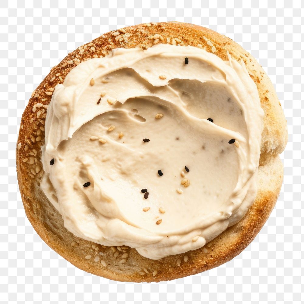 PNG Bagel dessert bread cream. AI generated Image by rawpixel.