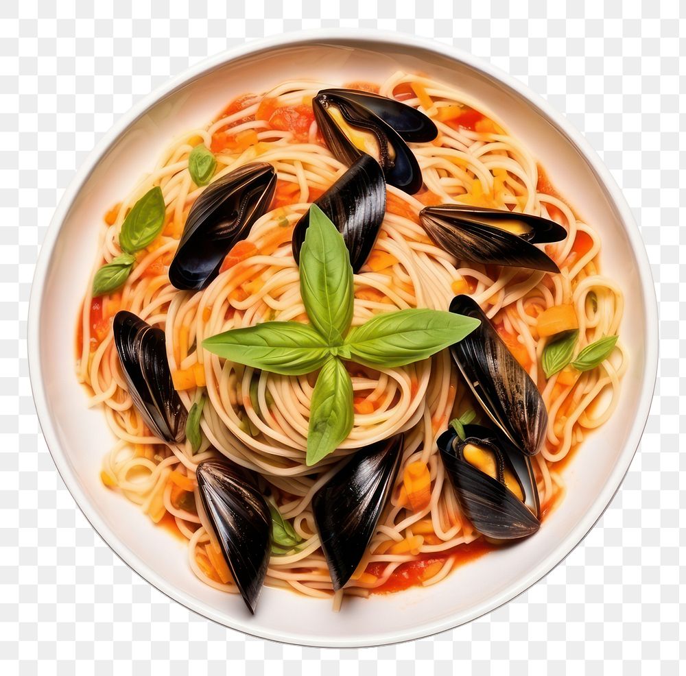 PNG Plate mussel food meal. AI generated Image by rawpixel.