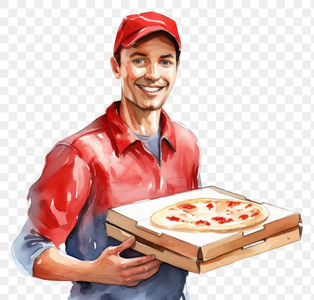 PNG Pizza food portrait adult. AI generated Image by rawpixel.