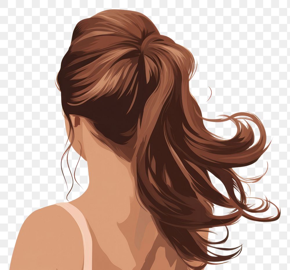PNG Ponytail portrait adult woman. AI generated Image by rawpixel.