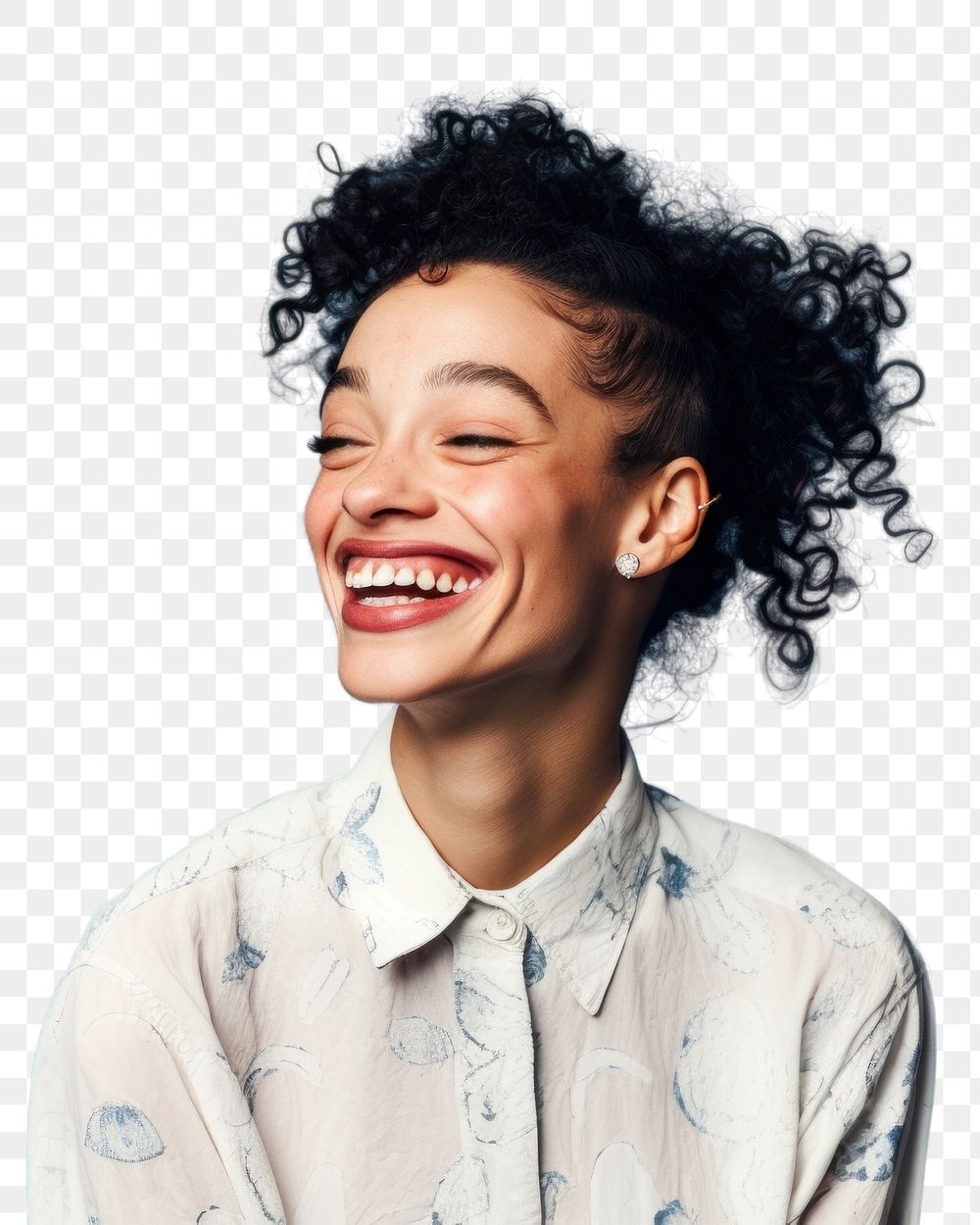 PNG Laughing portrait smiling smile. AI generated Image by rawpixel.
