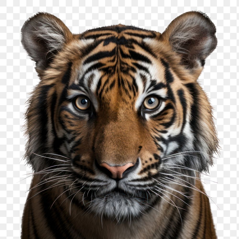 PNG Tiger wildlife portrait animal. AI generated Image by rawpixel.