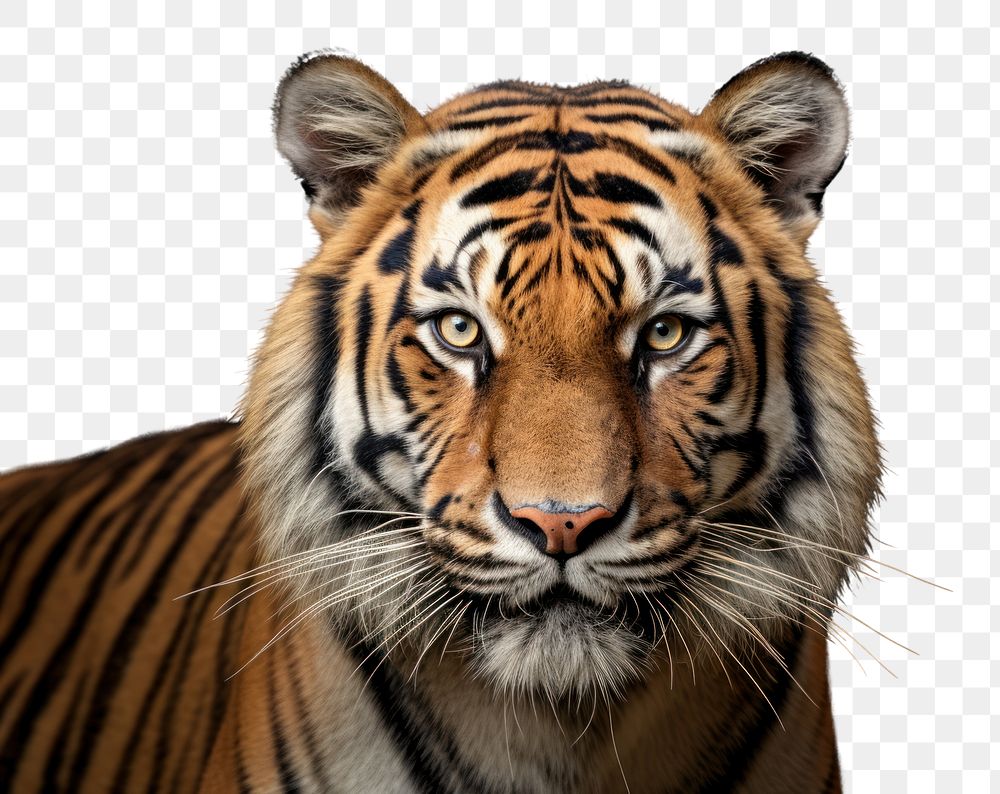 PNG Tiger wildlife portrait animal. AI generated Image by rawpixel.