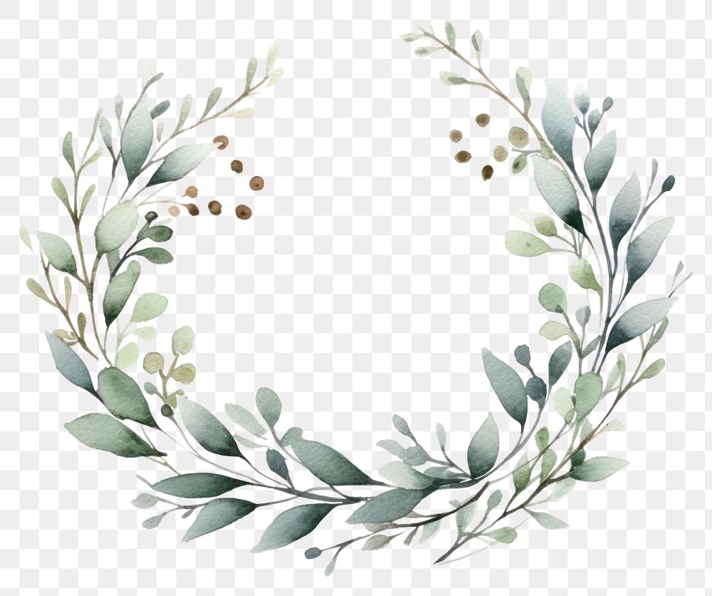 PNG Wreath pattern plant  