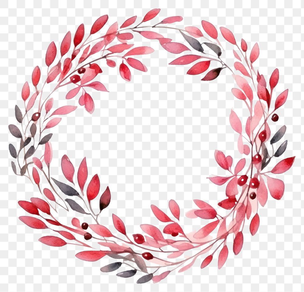 PNG Pattern wreath white background celebration. 