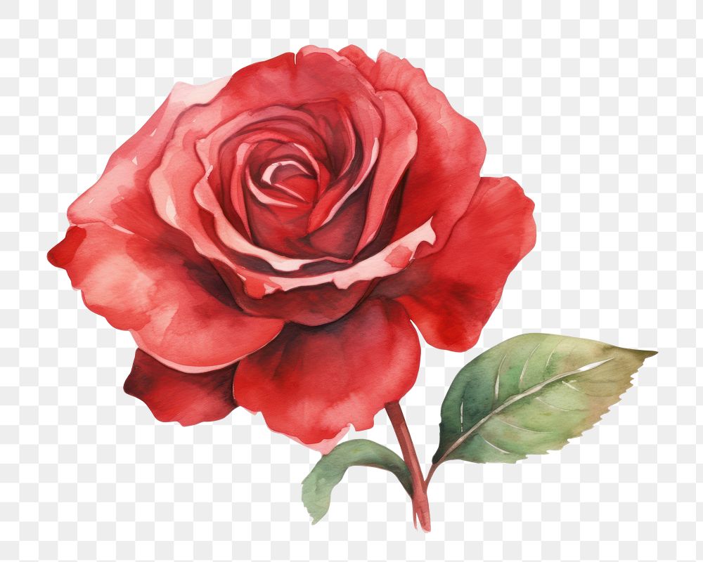 PNG Rose flower plant red. AI generated Image by rawpixel.