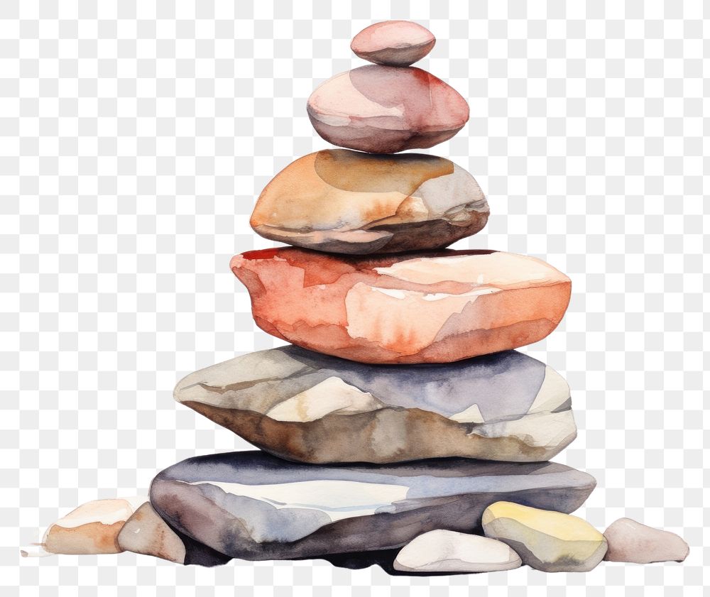 PNG Pebble rock zen-like balance. AI generated Image by rawpixel.