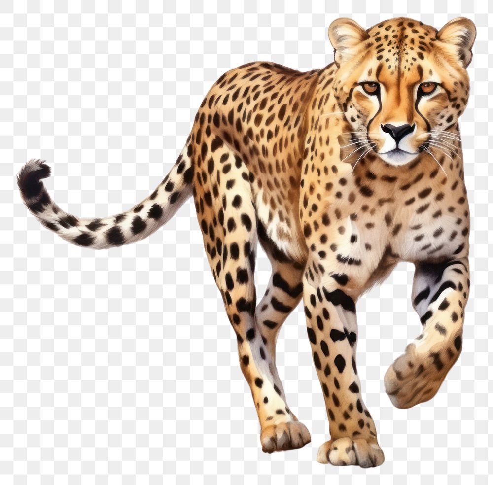 PNG Cheetah wildlife leopard animal. AI generated Image by rawpixel.