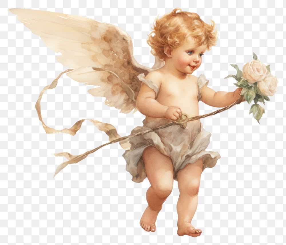 PNG Angel flower cupid baby