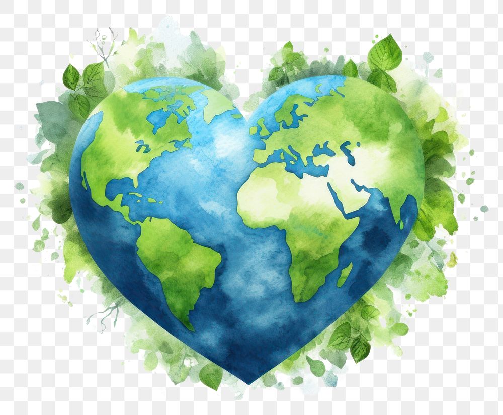 PNG Heart shape earth space