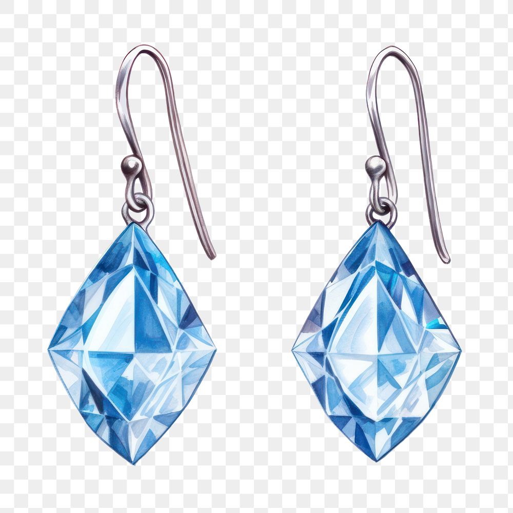 PNG Gemstone jewelry earring crystal. AI generated Image by rawpixel.