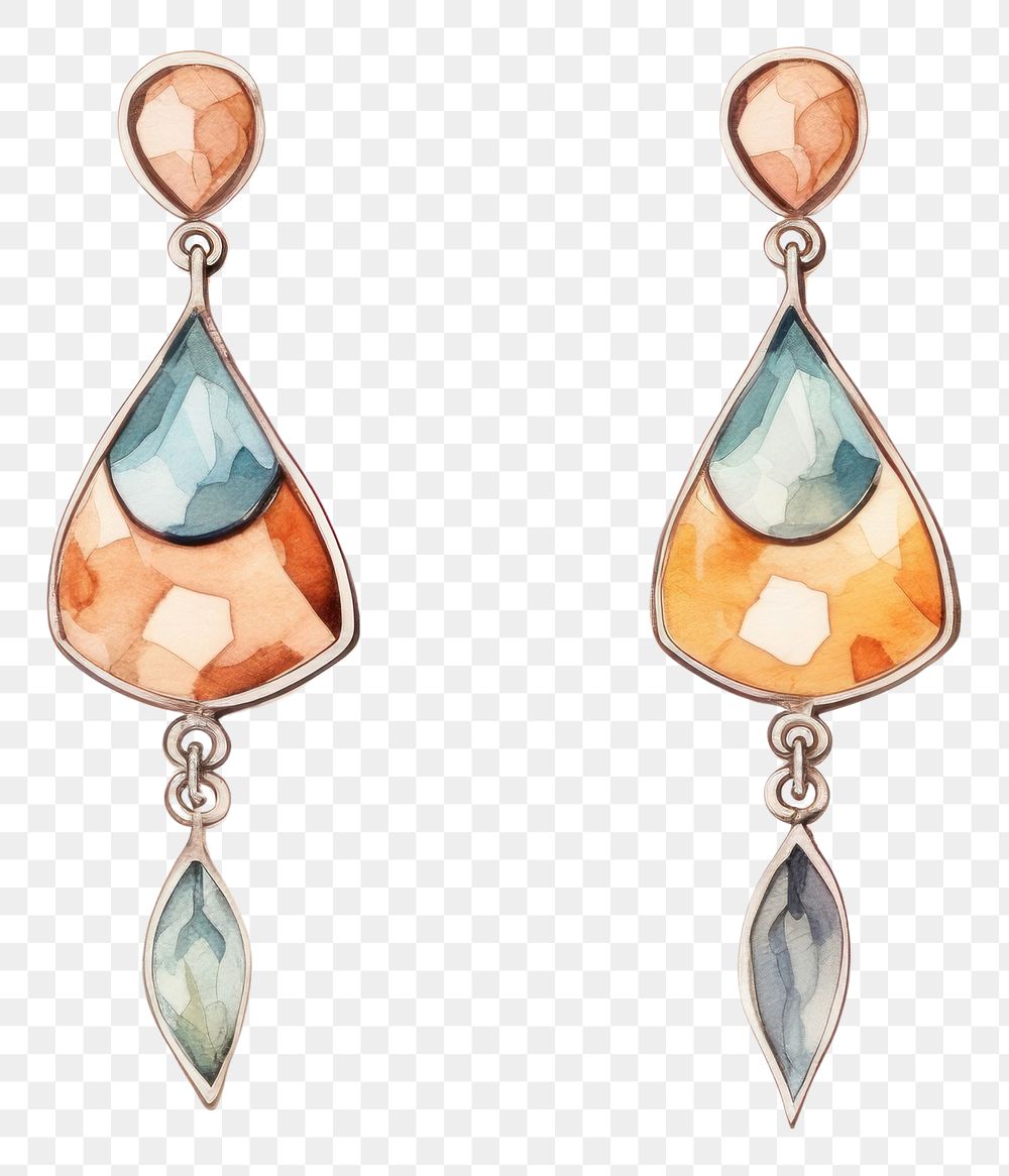 PNG Gemstone earring jewelry pendant. AI generated Image by rawpixel.
