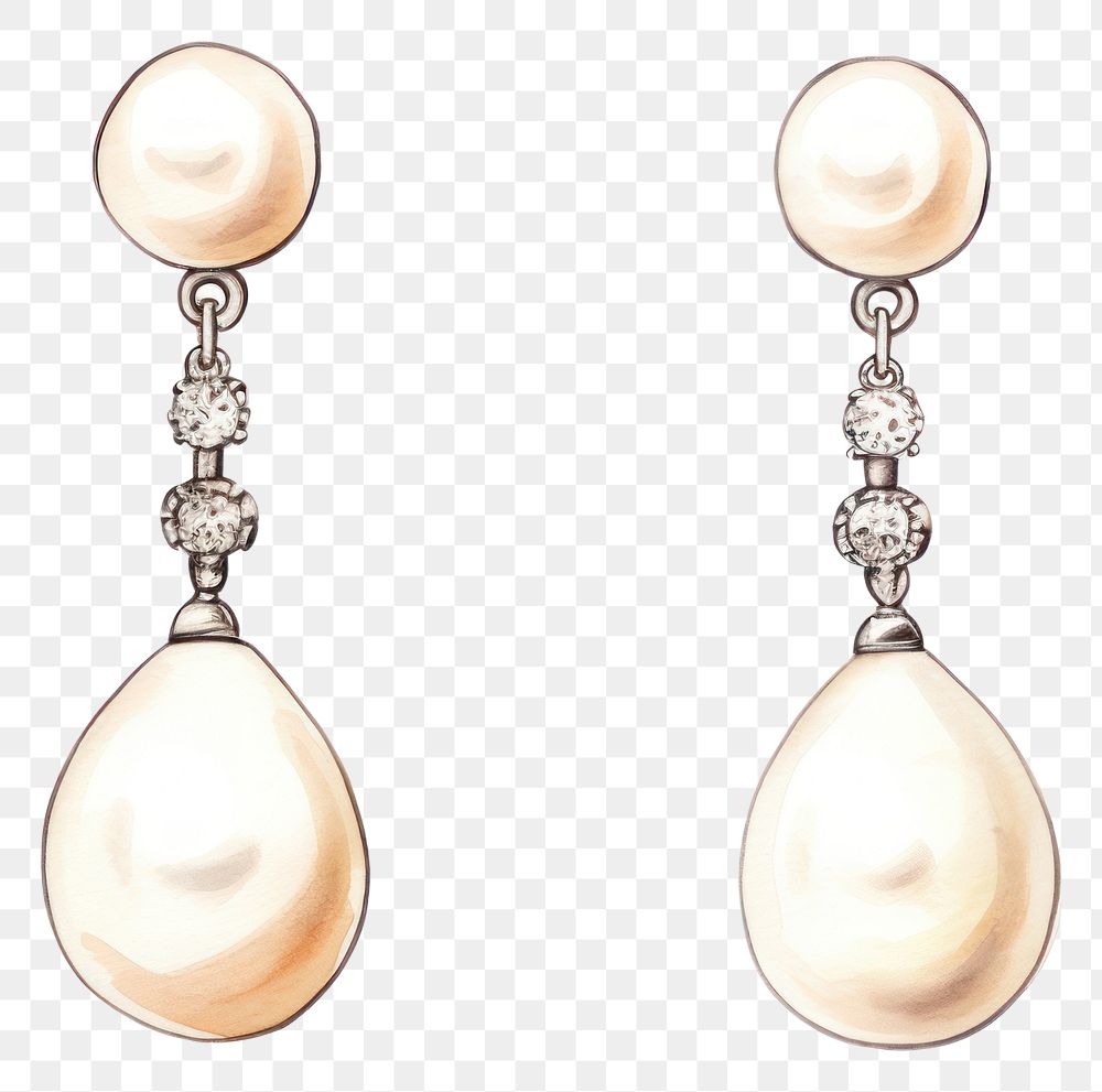 PNG Jewelry earring pearl accessories. 