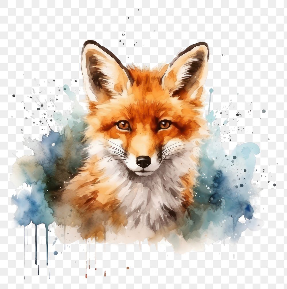 PNG Fox wildlife portrait animal. AI generated Image by rawpixel.