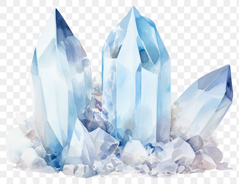 PNG Crystal mineral quartz ice. AI generated Image by rawpixel.