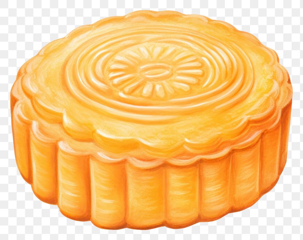 PNG Mooncake dessert, digital paint illustration. AI generated image