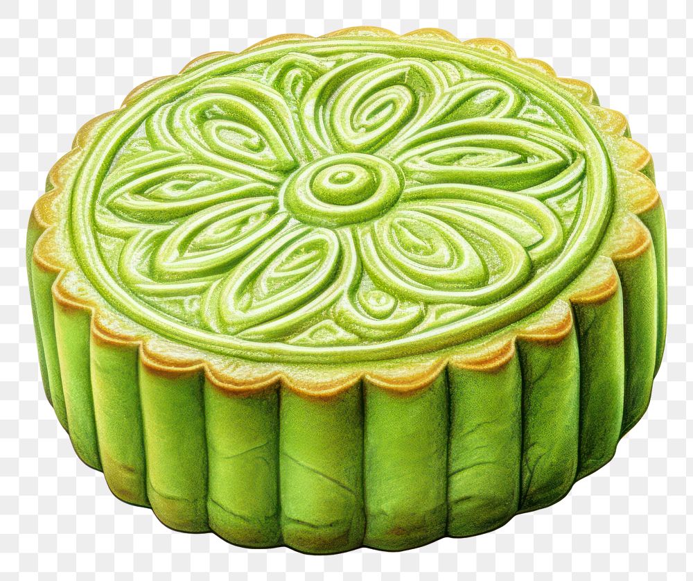 PNG Mooncake dessert, digital paint illustration. 