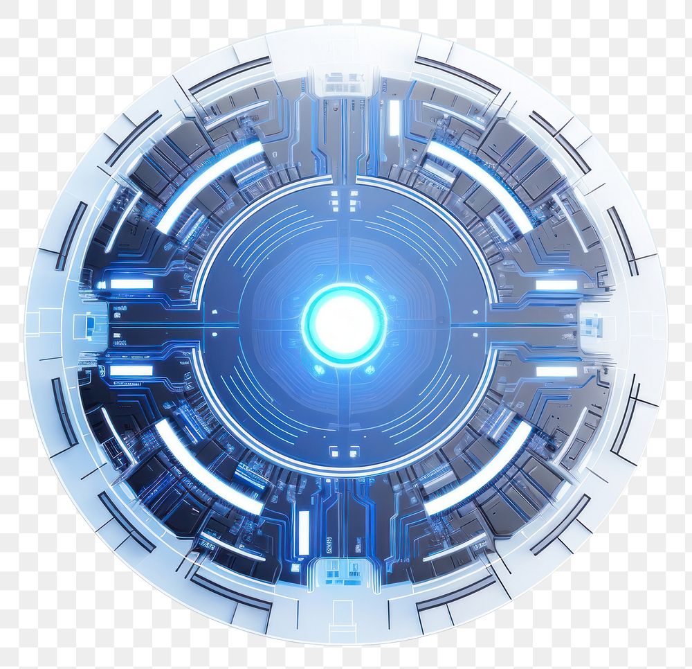 PNG Technology futuristic circle blue. AI generated Image by rawpixel.