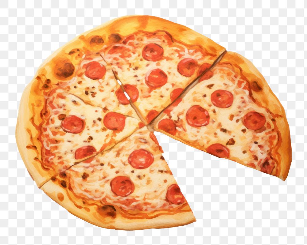 Pizza food pepperoni flatbread. AI generated Image by rawpixel.