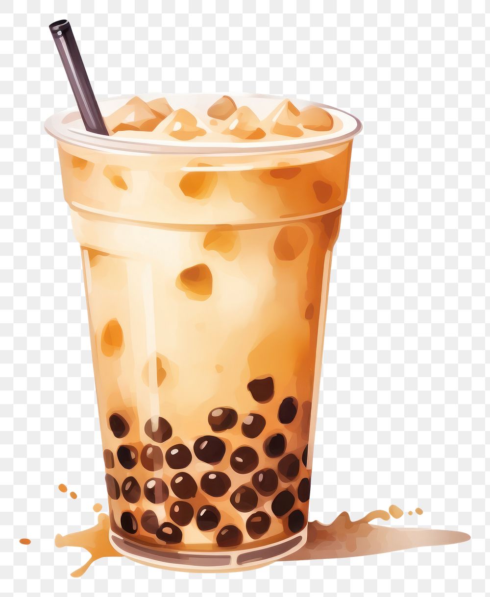 PNG Drink refreshment bubble tea milkshake. AI generated Image by rawpixel.