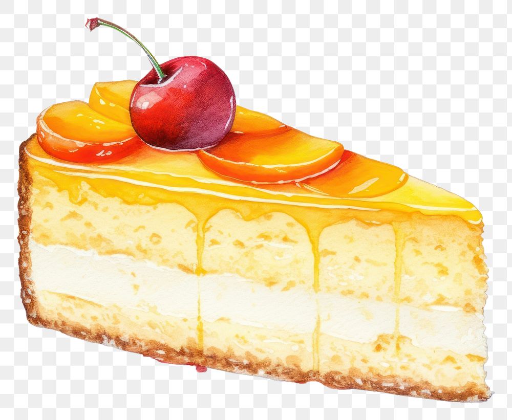 PNG Cheesecake dessert fruit food. AI generated Image by rawpixel.