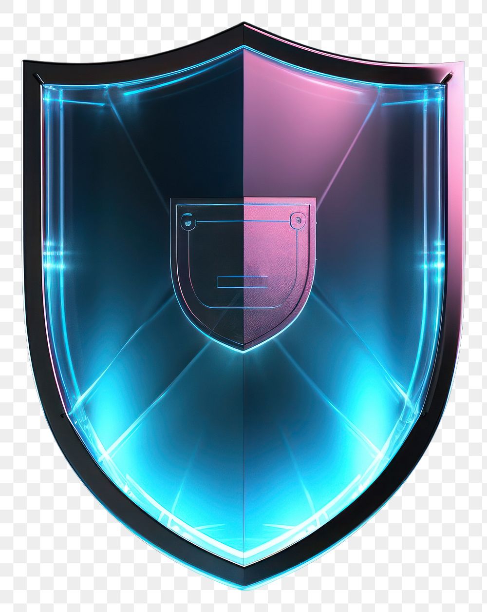 PNG Shield armor illuminated protection. AI generated Image by rawpixel.