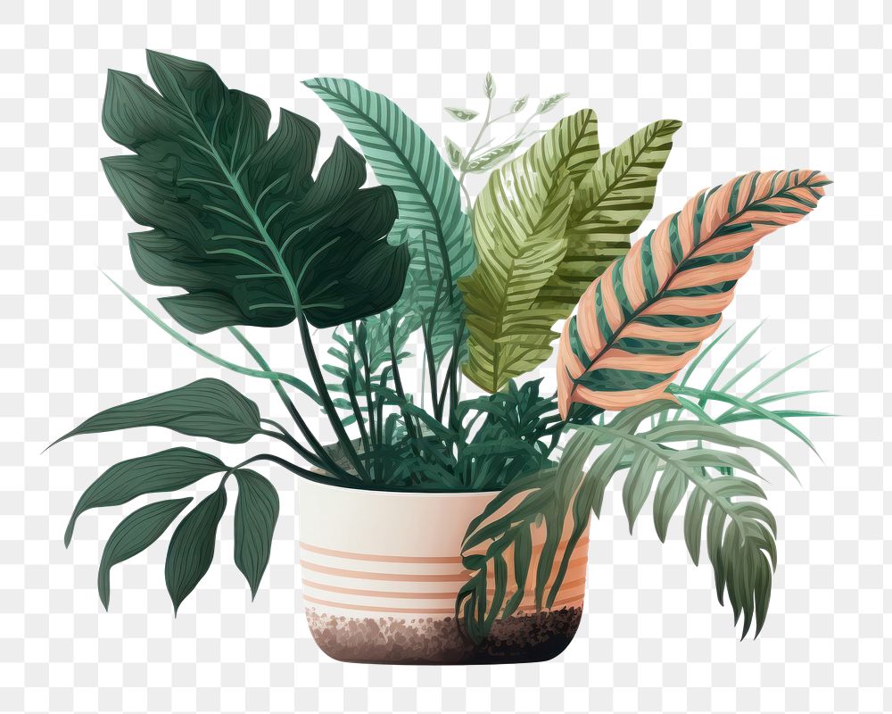 PNG Plant houseplant leaf white background. AI generated Image by rawpixel.