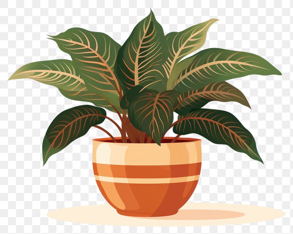 PNG Plant houseplant leaf pot. AI generated Image by rawpixel.