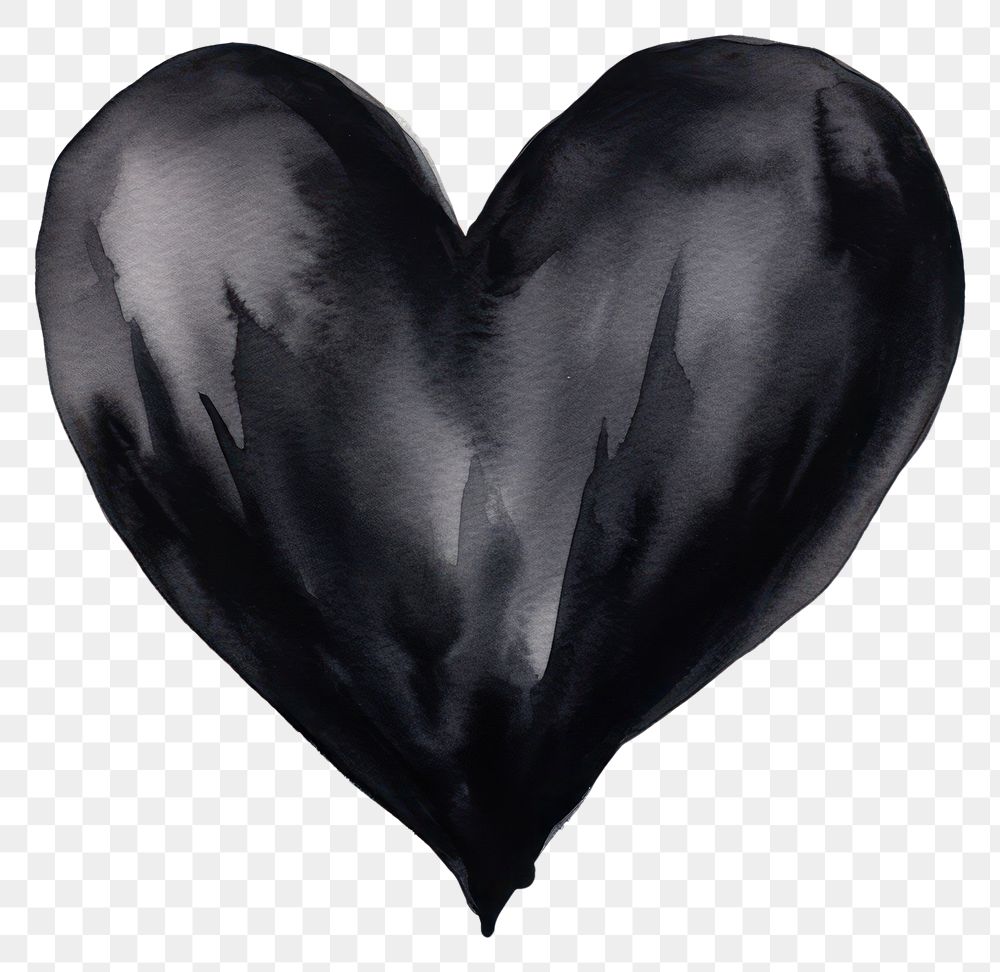 PNG Heart black monochrome balloon. AI generated Image by rawpixel.