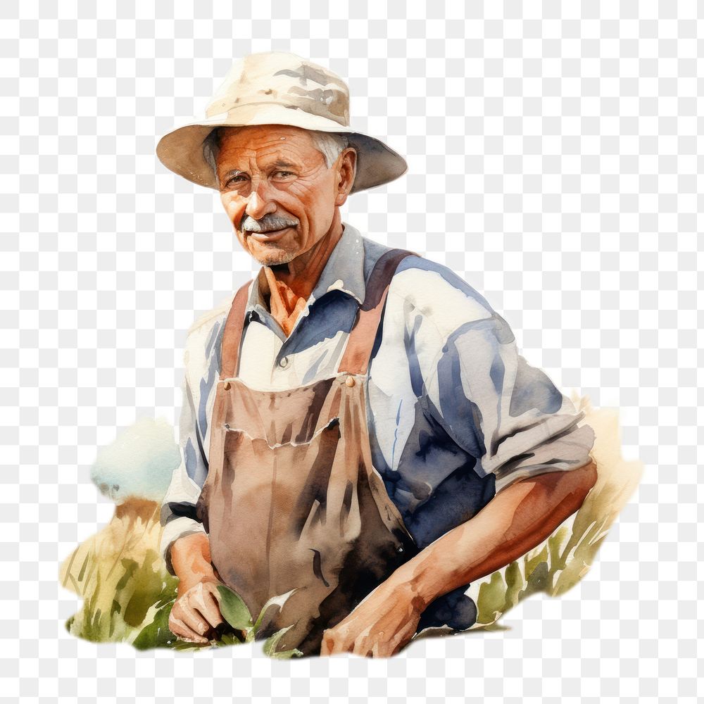 PNG Portrait outdoors adult agriculture. AI generated Image by rawpixel.