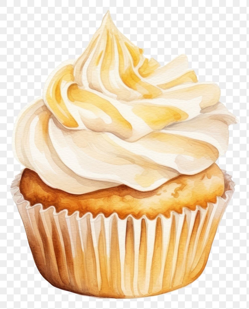 PNG Cupcake dessert vanilla icing. AI generated Image by rawpixel.