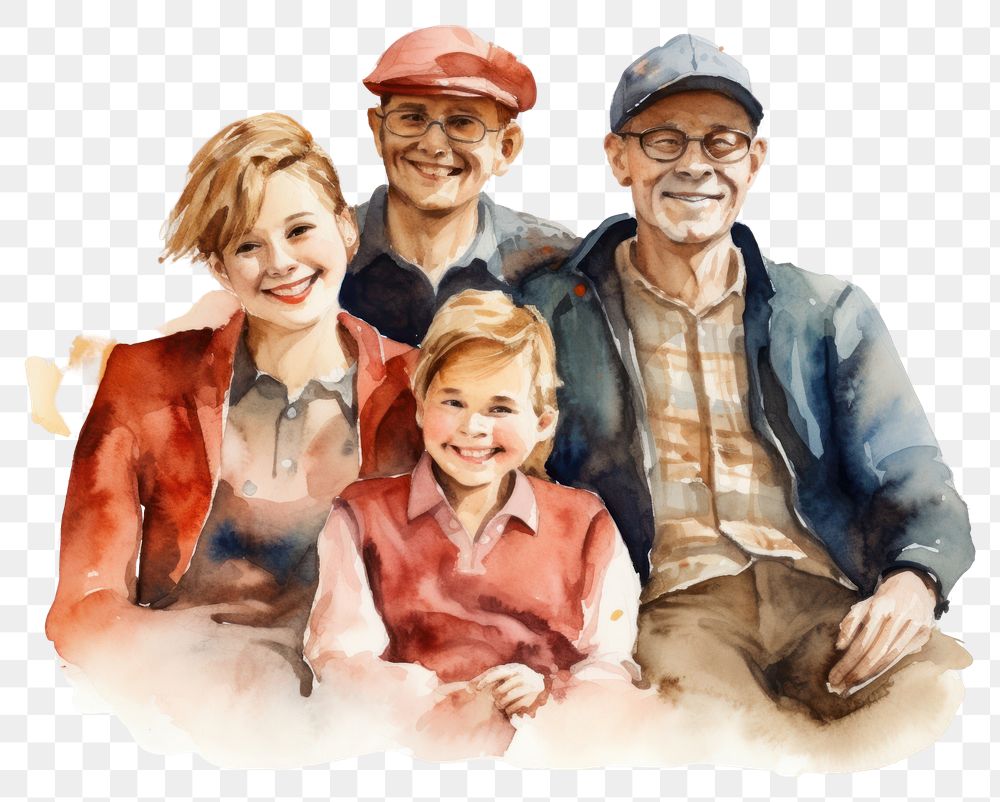 PNG Painting portrait adult togetherness. AI generated Image by rawpixel.