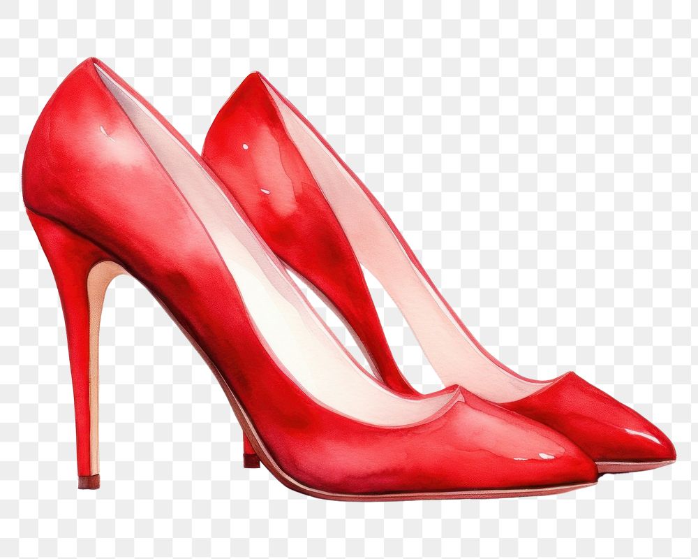 PNG Footwear shoe heel red. AI generated Image by rawpixel.
