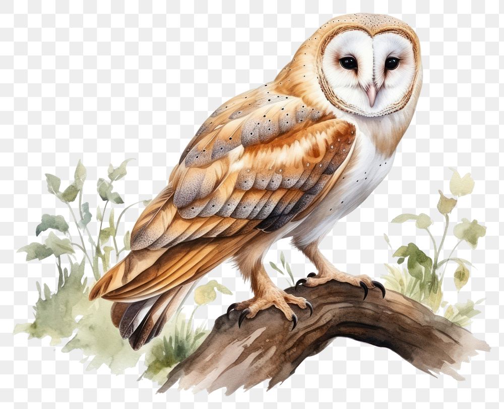 PNG Owl animal plant bird. AI generated Image by rawpixel.