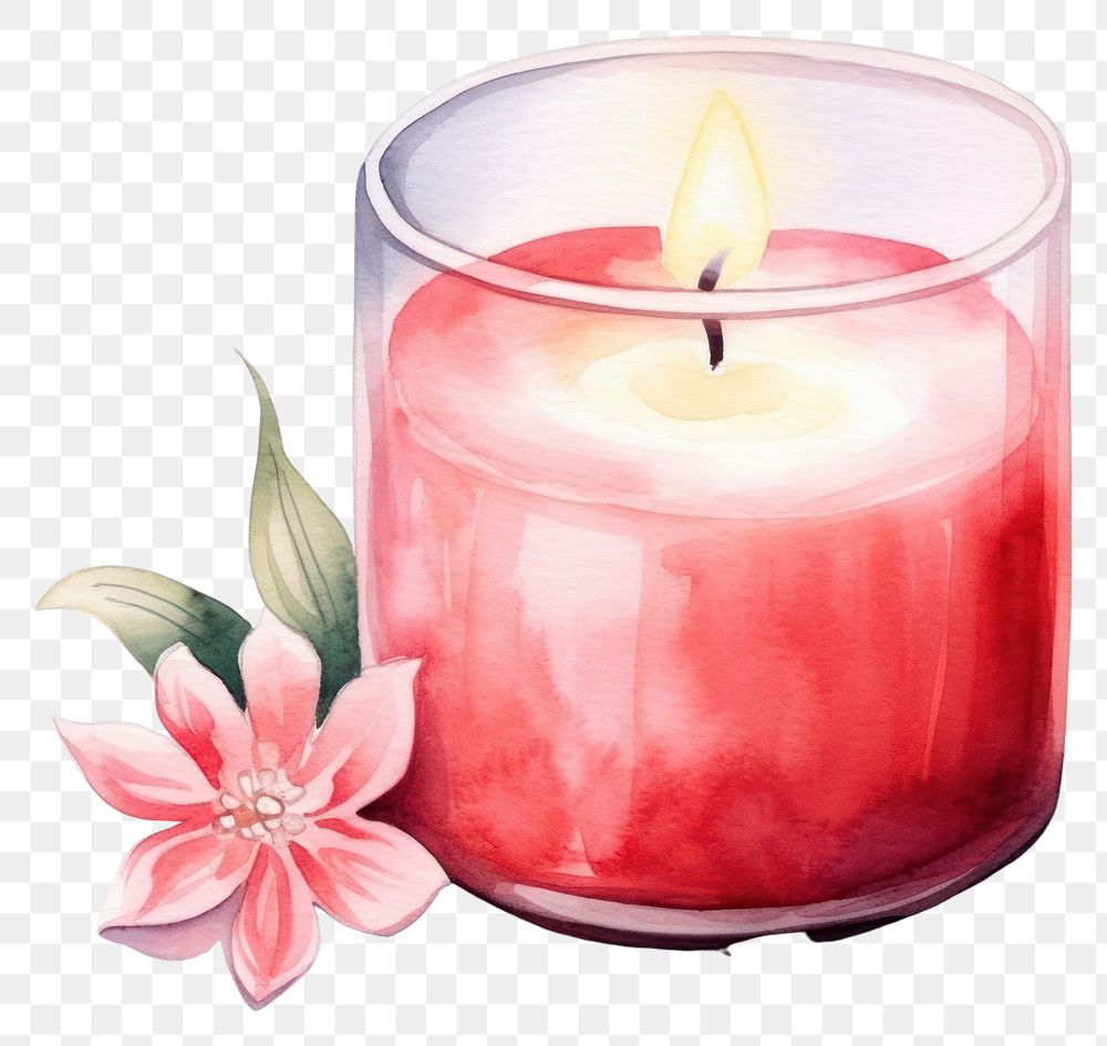 PNG Candle flower white background creativity. AI generated Image by rawpixel.