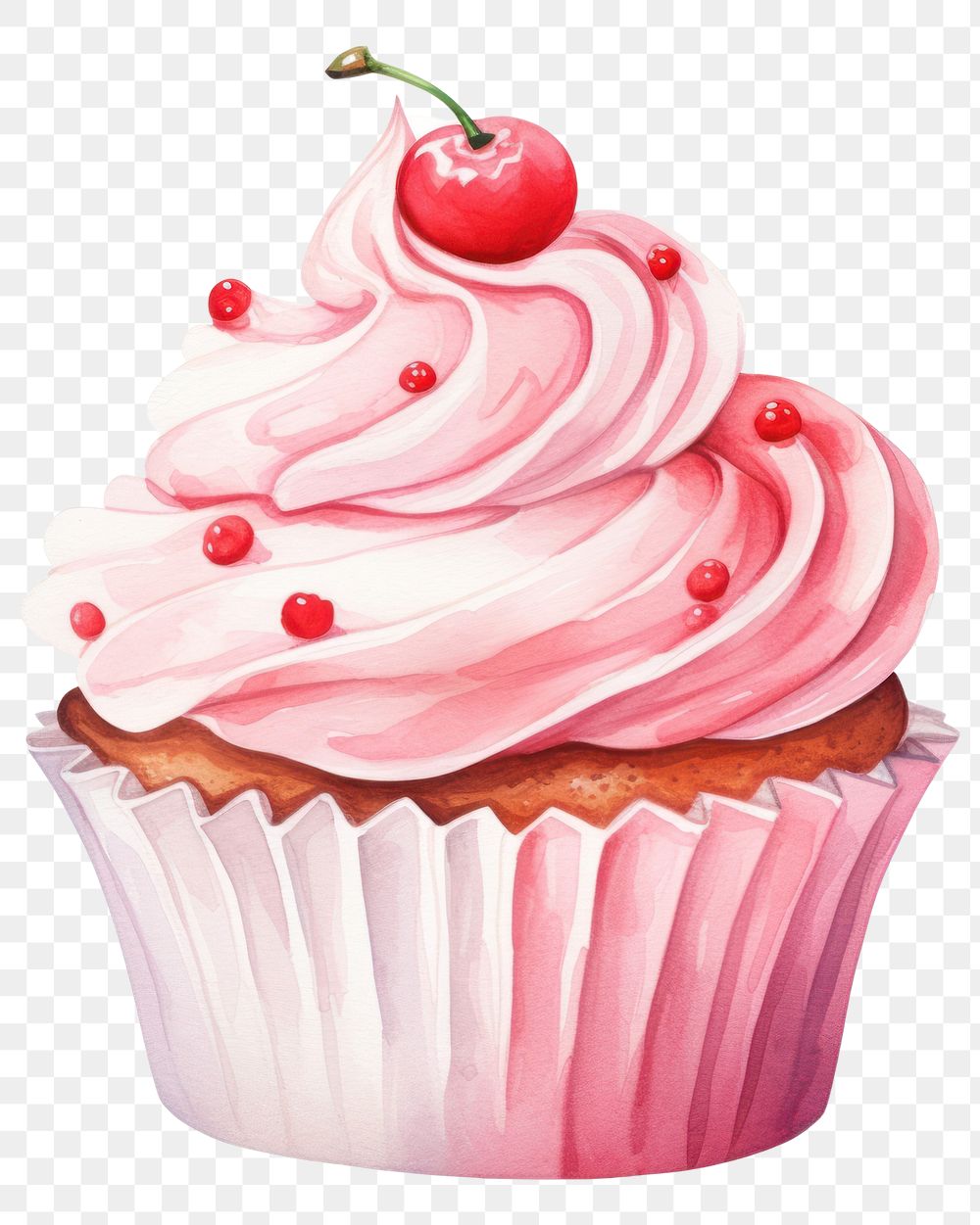 PNG Cake dessert cupcake cream. AI generated Image by rawpixel.