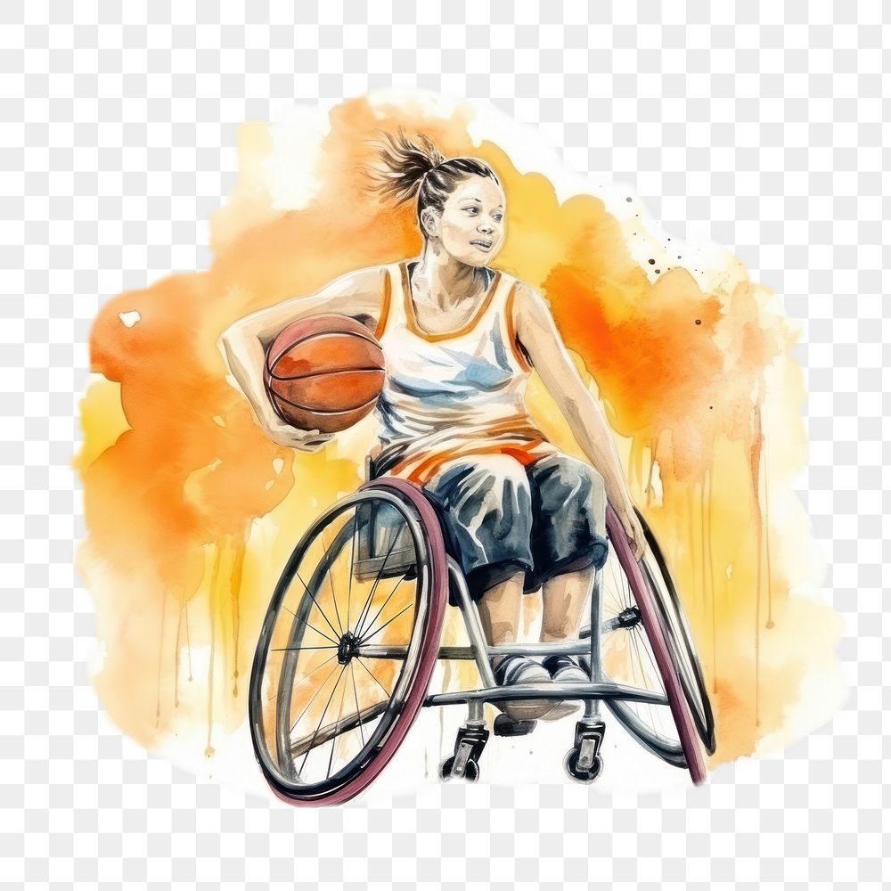 PNG Wheelchair basketball sports parasports. AI generated Image by rawpixel.