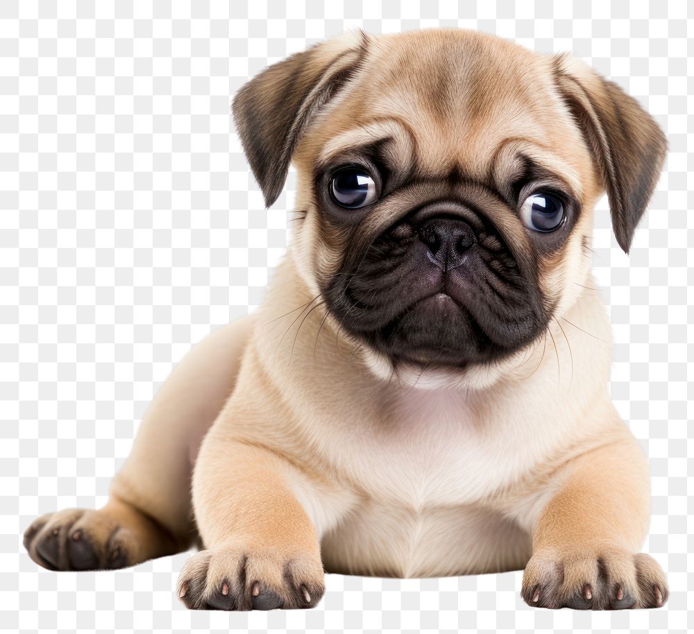 PNG Animal mammal puppy pug. AI generated Image by rawpixel.