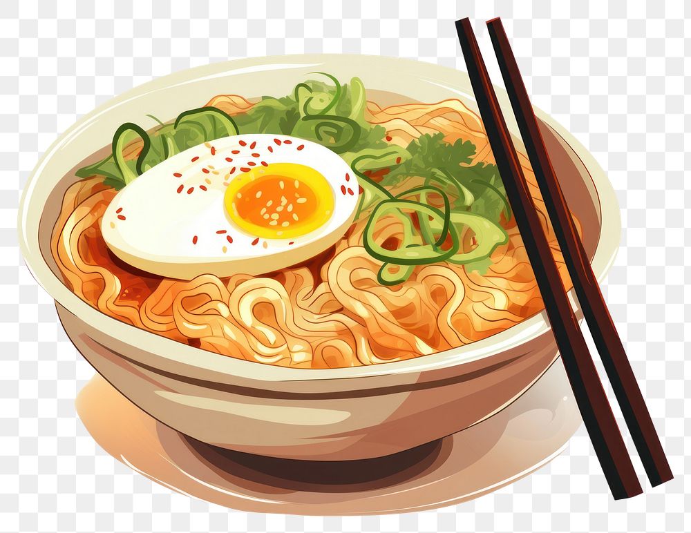 PNG Chopsticks noodle ramen food.