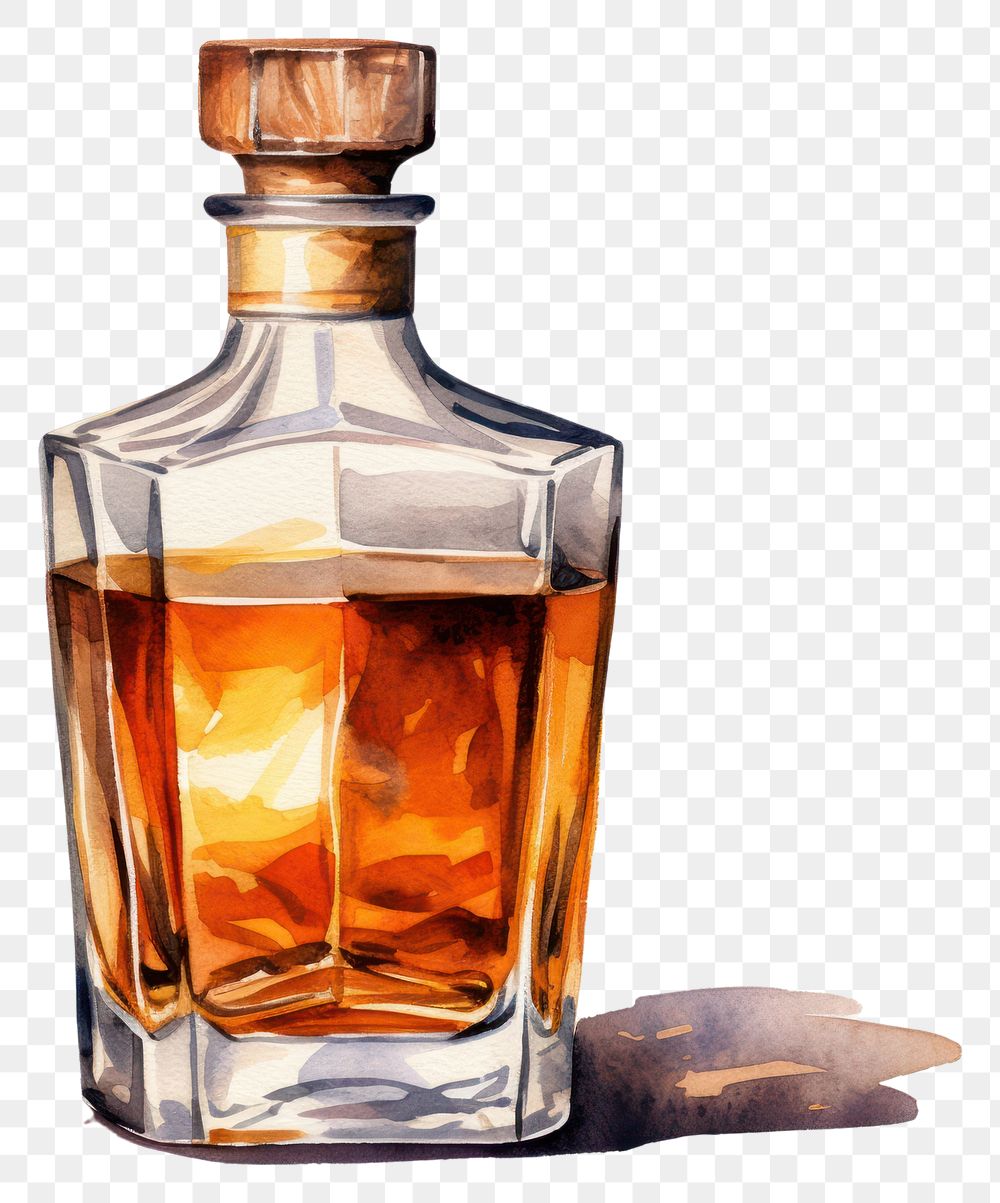 PNG Bottle whisky glass drink. AI generated Image by rawpixel.
