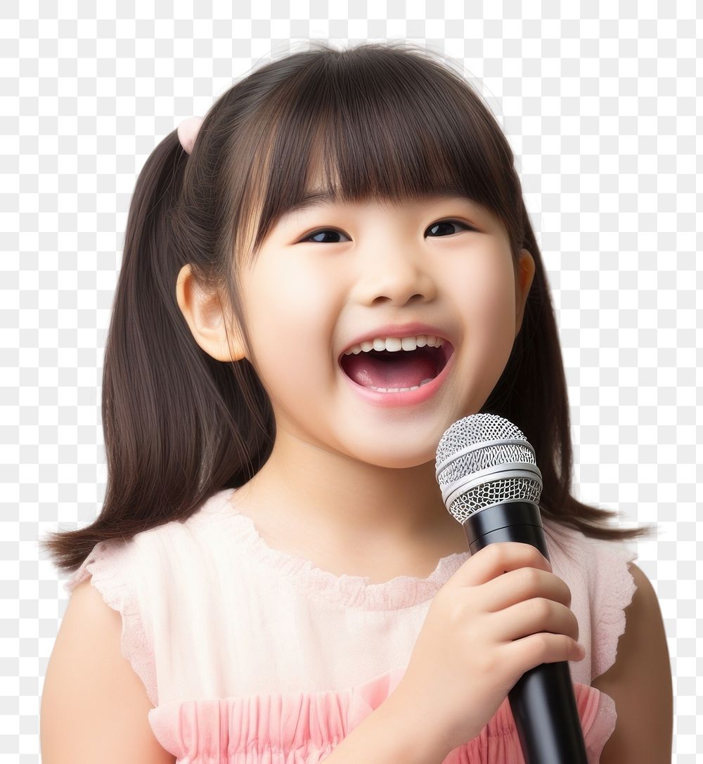PNG Microphone karaoke child performance. AI generated Image by rawpixel.