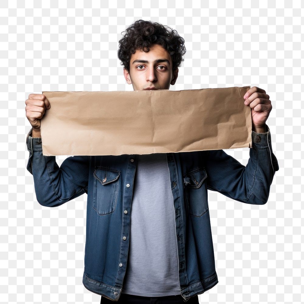 PNG Adult cardboard portrait standing. AI generated Image by rawpixel.