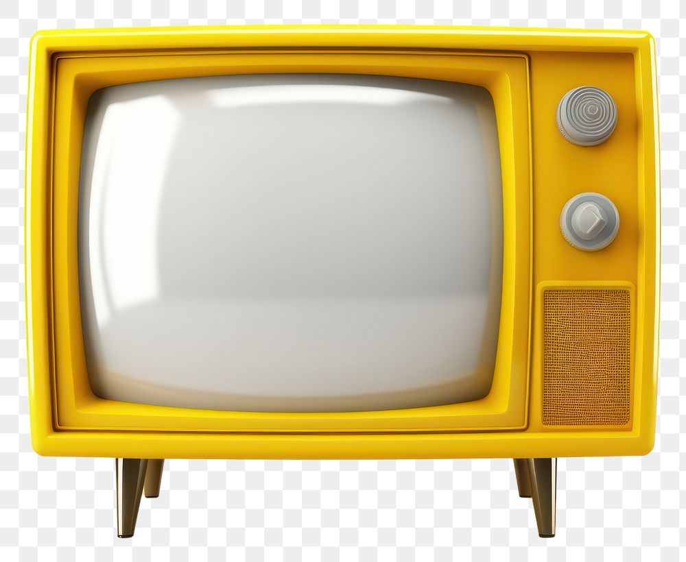 PNG Television screen yellow transparent background