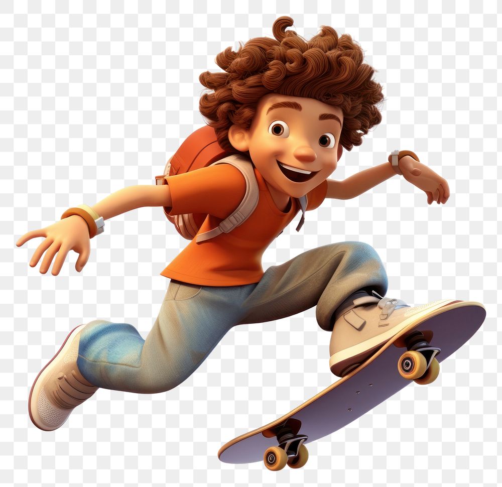 PNG Skateboard jumping cartoon skateboarding. 