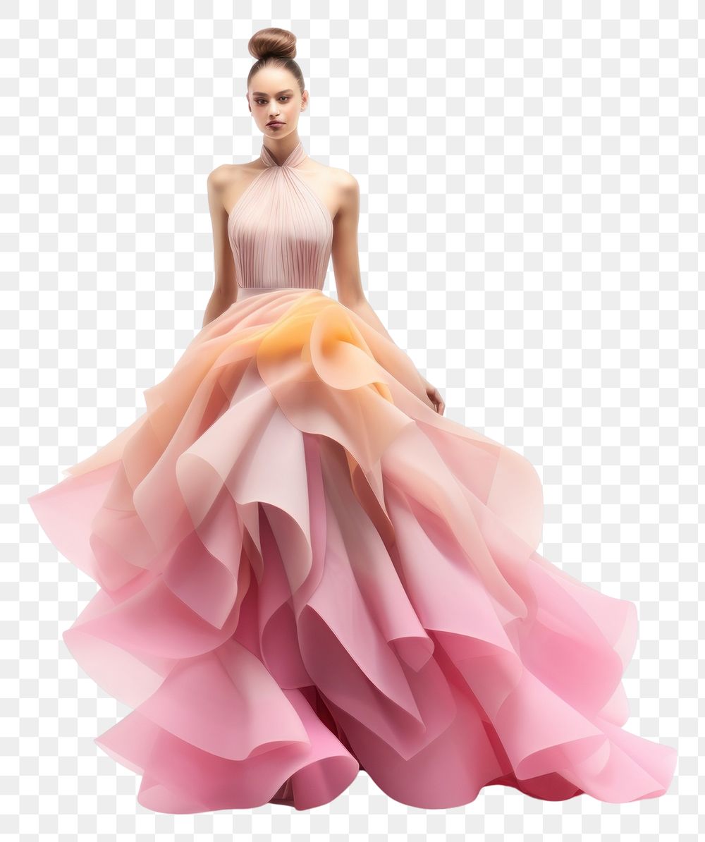 PNG Fashion dress gown transparent background. 