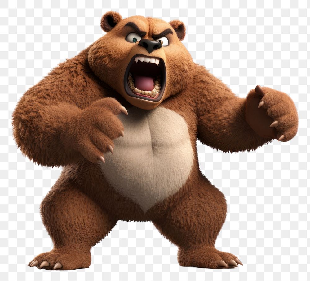 PNG Bear angry face cartoon mammal  