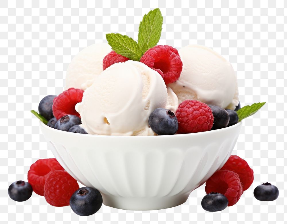 PNG Cream blueberry dessert berries. AI generated Image by rawpixel.